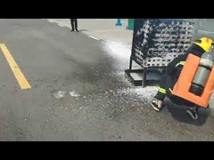 Backpack foam compression fire extinguishing device