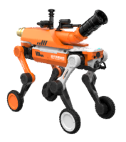 Bantuan Pemadam Kebakaran Robot Beroda Anjing meriam air robot pemadam kebakaran